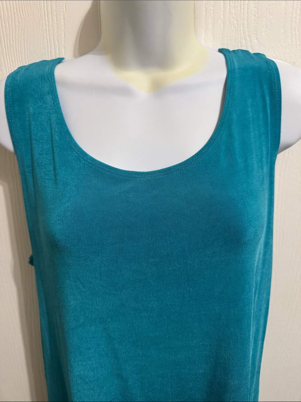 Chico’s Bright Vibrant Teal Blue Tank Top Women’s Size 2 Large Office Careerwear - Picture 2 of 8